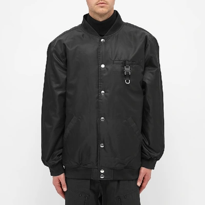 Shop Alyx 1017  9sm Buckle Detail Varsity Jacket In Black