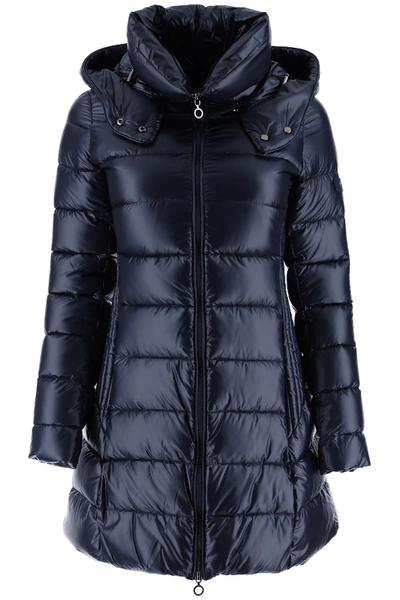 Shop Tatras Babila Midi Down Jacket In Navy (blue)