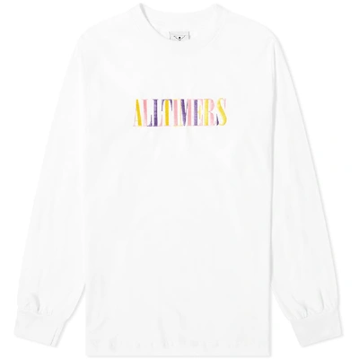 Shop Alltimers Long Sleeve Midtown Tee In White