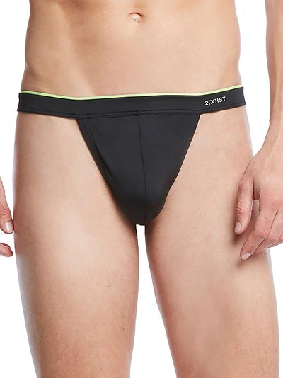 Shop 2(x)ist Sliq Micro Thong In Black Logo