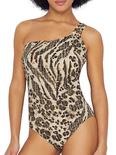 Shop Amoressa Sierra Leone Gemini One-piece In Ocelot