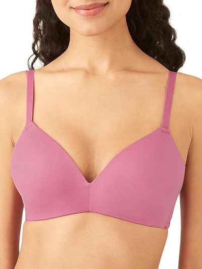 Shop B.tempt'd By Wacoal Future Foundations Wire-free Lace T-shirt Bra In Red Violet