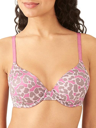 Shop B.tempt'd By Wacoal Future Foundations T-shirt Bra In Red Violet Leopard