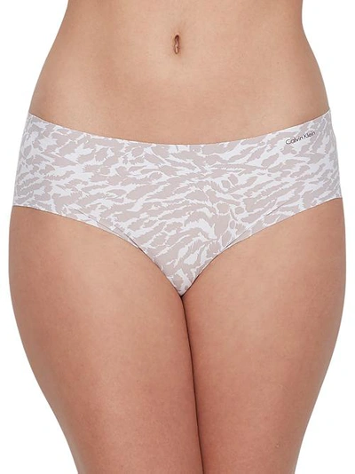 Shop Calvin Klein Printed Invisibles Hipster In Blushing Leopard