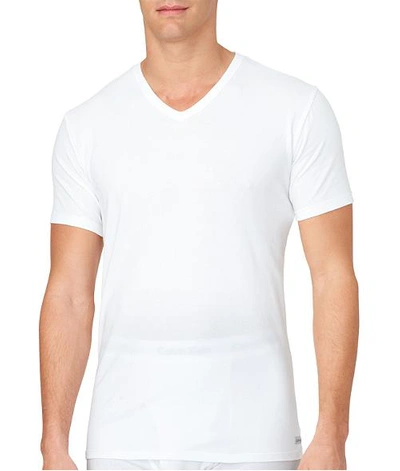 Shop Calvin Klein Cotton Stretch T-shirt 2-pack In White
