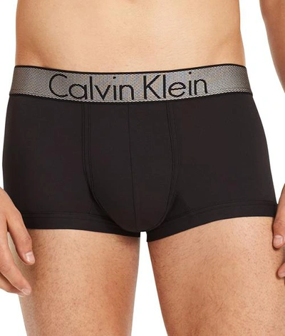 Shop Calvin Klein Customized Stretch Micro Low-rise Trunk In Black