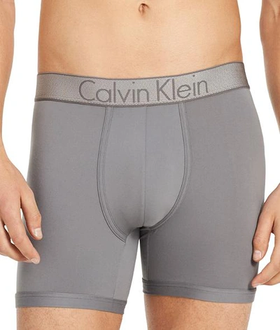 Shop Calvin Klein Customized Stretch Micro Boxer Brief In Grey Sky