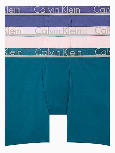 Shop Calvin Klein Comfort Microfiber Boxer Brief 3-pack In Bubble Assorted