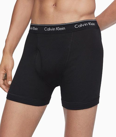 Shop Calvin Klein Cotton Classics Boxer Brief 3-pack In Black