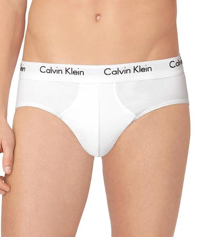 Shop Calvin Klein Cotton Stretch Hip Brief 3-pack In White