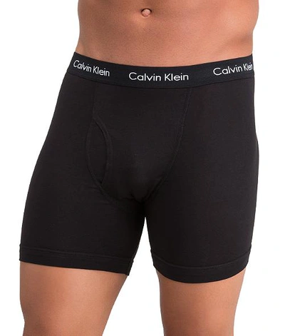 Shop Calvin Klein Cotton Stretch Boxer Brief 3-pack In Black