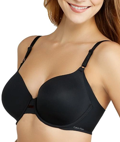 Shop Calvin Klein Invisibles Side Smoother T-shirt Bra In Black