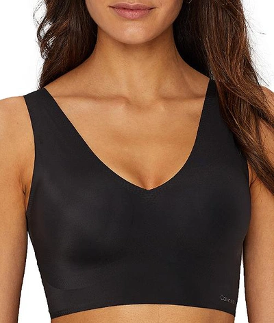 Shop Calvin Klein Invisibles Smoothing Longline Bralette In Black