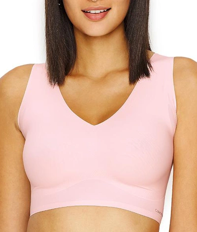 Calvin Klein Invisibles Smoothing Longline Bralette In Nymphs Thigh