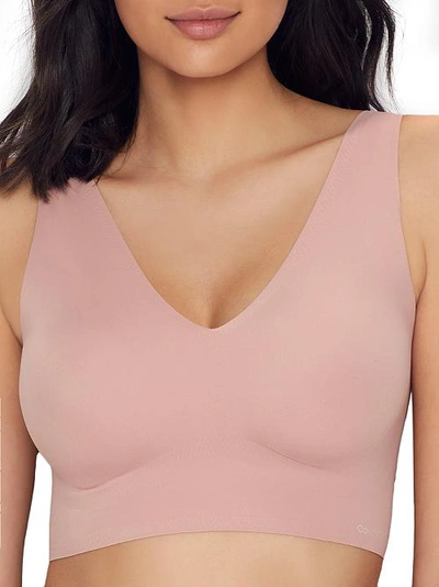Shop Calvin Klein Invisibles Bralette In Alluring Blush
