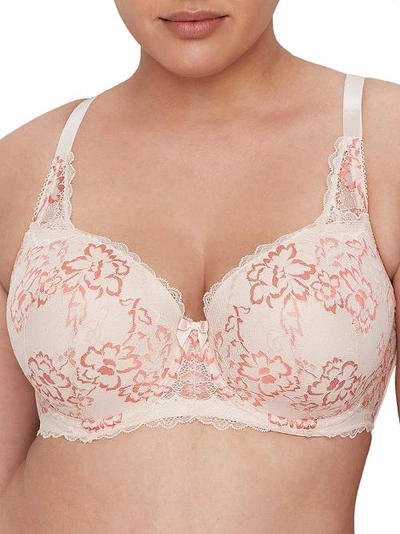 Shop City Chic Carmen Lace Bra In Pink Icing