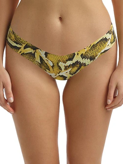 Shop Commando Printed Thong In Sunny Snake
