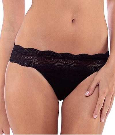 Shop Cosabella Dolce Low Rise Thong In Black