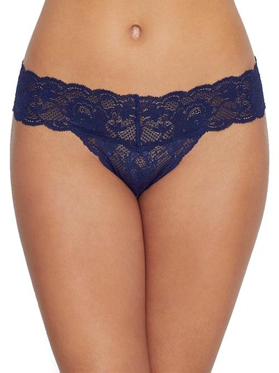 Shop Cosabella Never Say Never Curvy Cutie Low Rise Thong In Navy