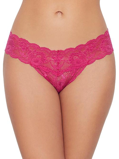 Shop Cosabella Never Say Never Curvy Cutie Low Rise Thong In Victorian Pink