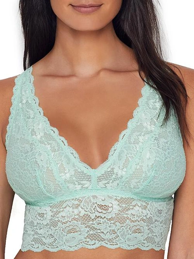 Shop Cosabella Never Say Never Plungie Longline Bralette In Dusty Basil