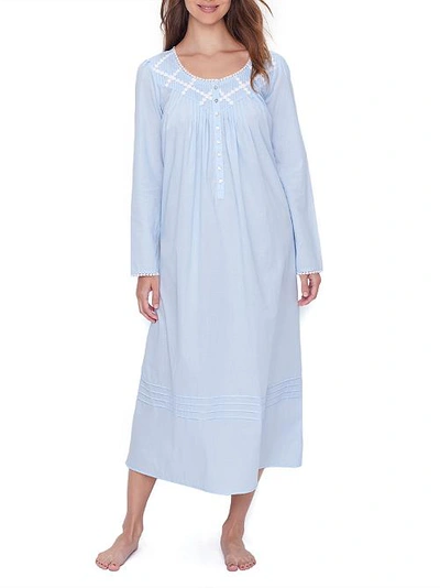 Shop Eileen West Poetic Woven Nightgown In Solid Blue