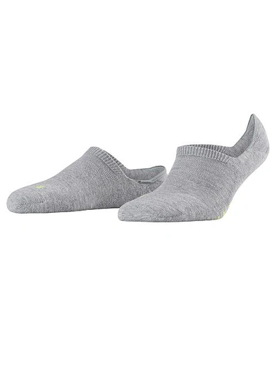 Shop Falke Cool Kick Invisible No Show Socks In Grey Melange