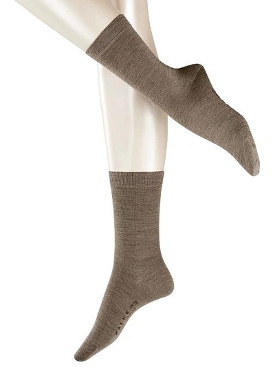 Shop Falke Soft Merino Socks In Pebble