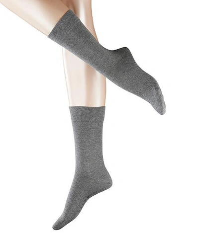 Shop Falke Sensitive London Crew Socks In Light Grey Melange