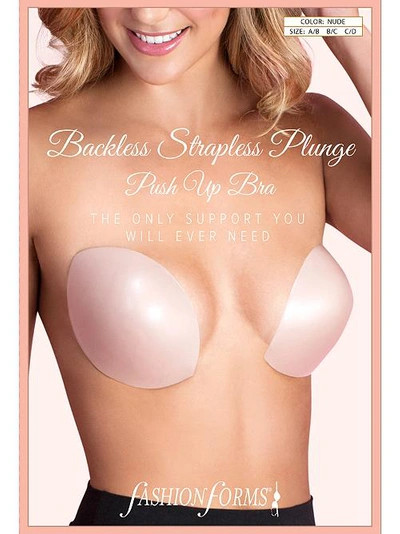 Shop Fashion Forms Backless Strapless Plunge Push-up Bra In Nude