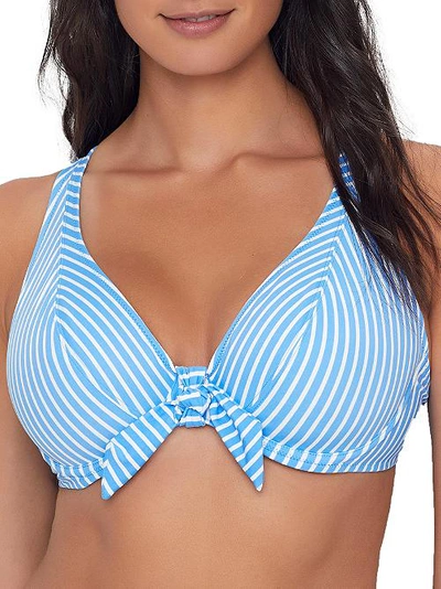 Shop Freya Beach Hut Convertible Bikini Top In Blue Moon
