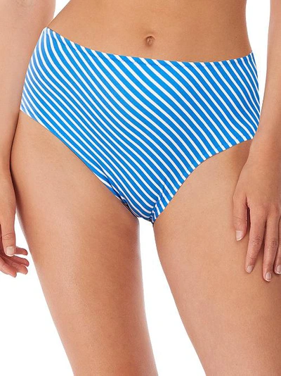 Shop Freya Beach Hut High-waist Bikini Bottom In Blue Moon