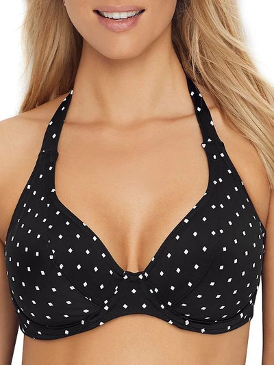 Shop Freya Jewel Cove Halter Bikini Top In Black