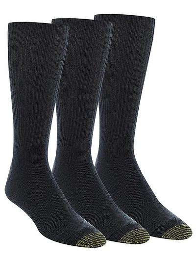 Shop Gold Toe Fluffies Big & Tall Socks 3-pack In Black
