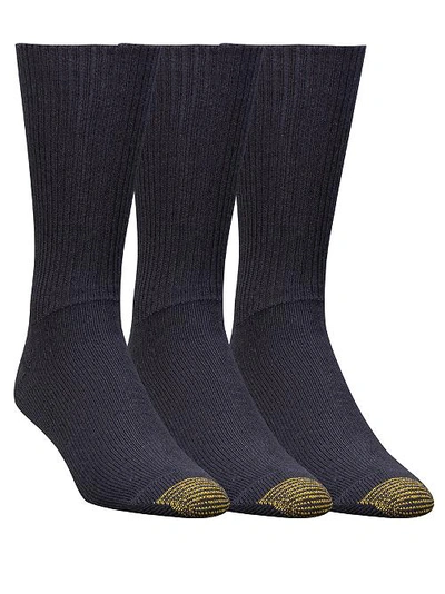 Shop Gold Toe Fluffies Crew Socks 3-pack In Navy
