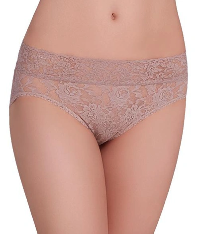 Shop Hanky Panky Signature Lace French Brief In Taupe