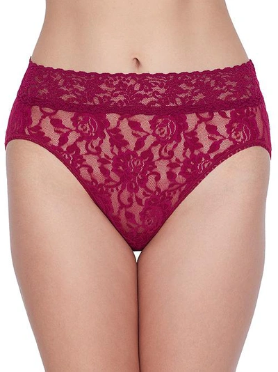 Shop Hanky Panky Signature Lace French Brief In Dark Pomegranate