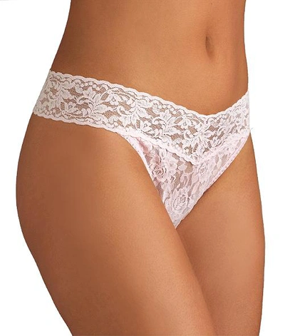 Shop Hanky Panky Signature Lace Original Rise Thong In Bliss Pink