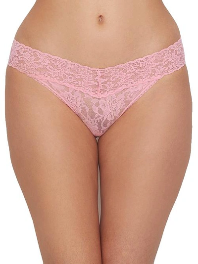 Shop Hanky Panky Signature Lace V-kini In Pink Lady