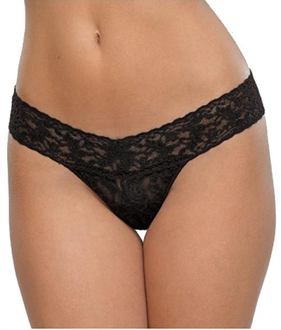 Shop Hanky Panky Signature Lace Low Rise Thong In Black