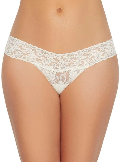 Shop Hanky Panky Signature Lace Low Rise Thong In Ivory