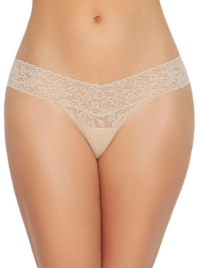 Shop Hanky Panky Signature Lace Low Rise Thong In Chai