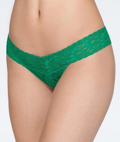 Shop Hanky Panky Signature Lace Low Rise Thong In Malachite