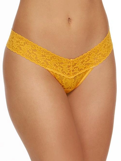 Shop Hanky Panky Signature Lace Low Rise Thong In Clementine