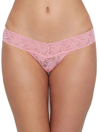Shop Hanky Panky Signature Lace Low Rise Thong In Pink Lady