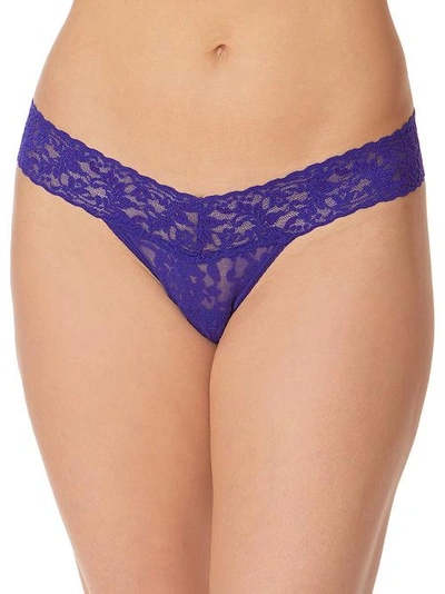 Shop Hanky Panky Signature Lace Low Rise Thong In Night Sky