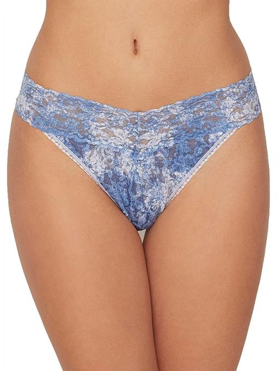 Shop Hanky Panky Denim Splash Original Rise Thong In Multi