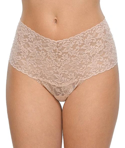 Shop Hanky Panky Signature Lace Retro Thong In Chai