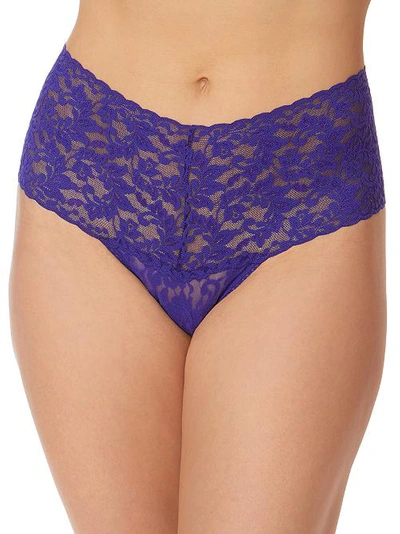 Shop Hanky Panky Signature Lace Retro Thong In Night Sky