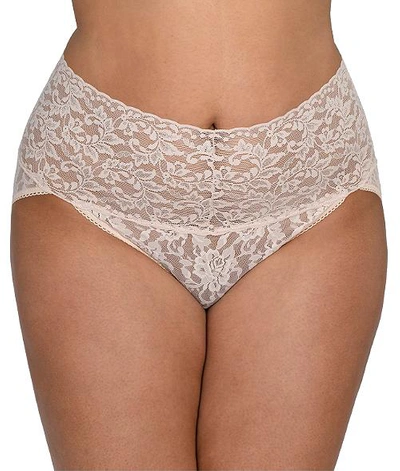 Shop Hanky Panky Plus Size Signature Lace Retro V-kini In Chai